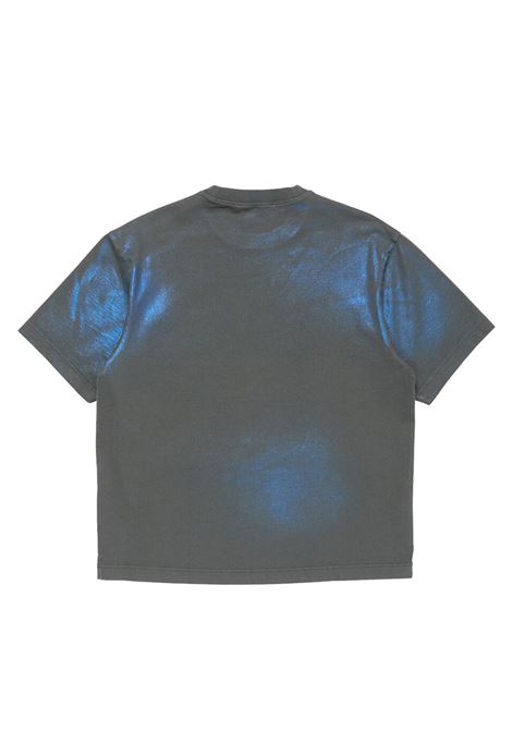 t-shirt logo unisex khaki e blu ACNE STUDIOS | CL0348DM1